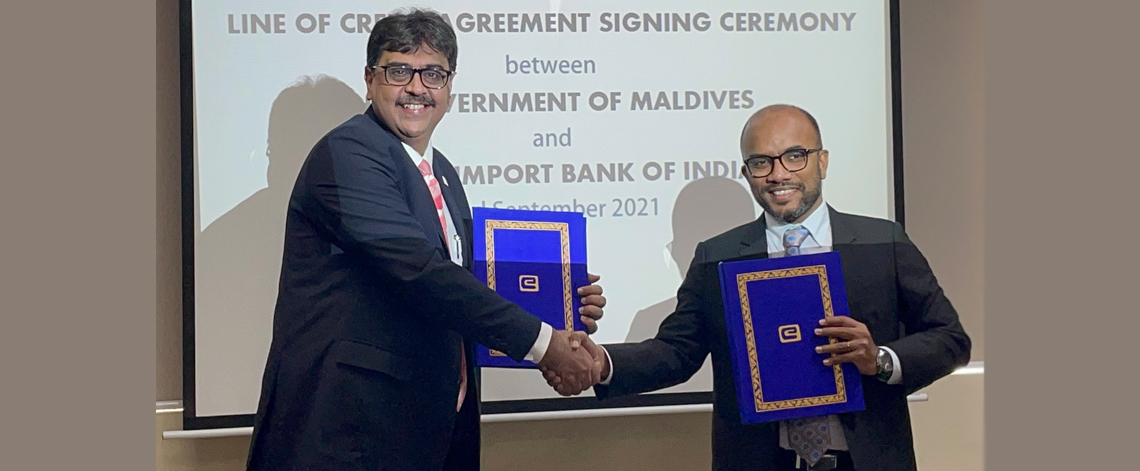 Signing of 40 mn Line of Credit to support Sports Infrastructure Development in Maldives.