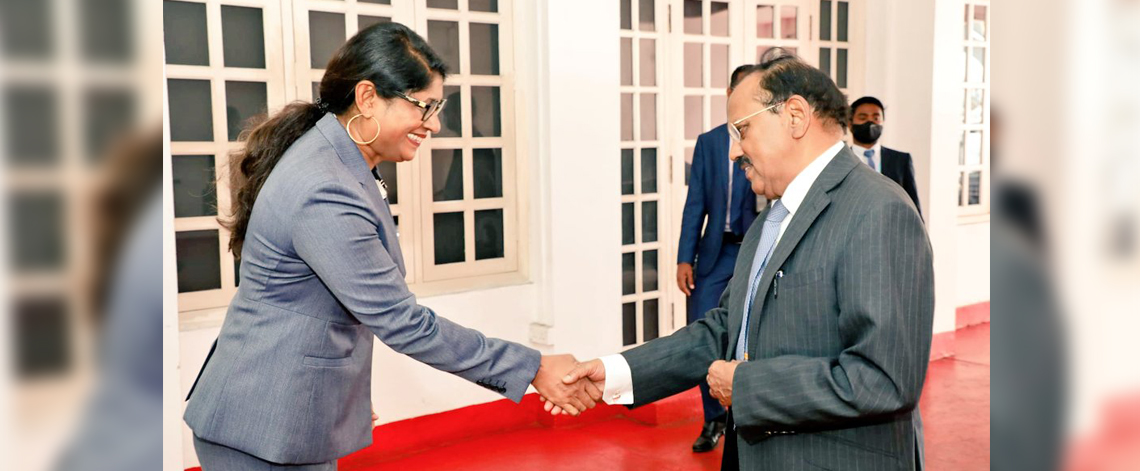 NSA met Defence Minister Mariya Didi and congratulated Maldives on successfully hosting the CSC meeting.