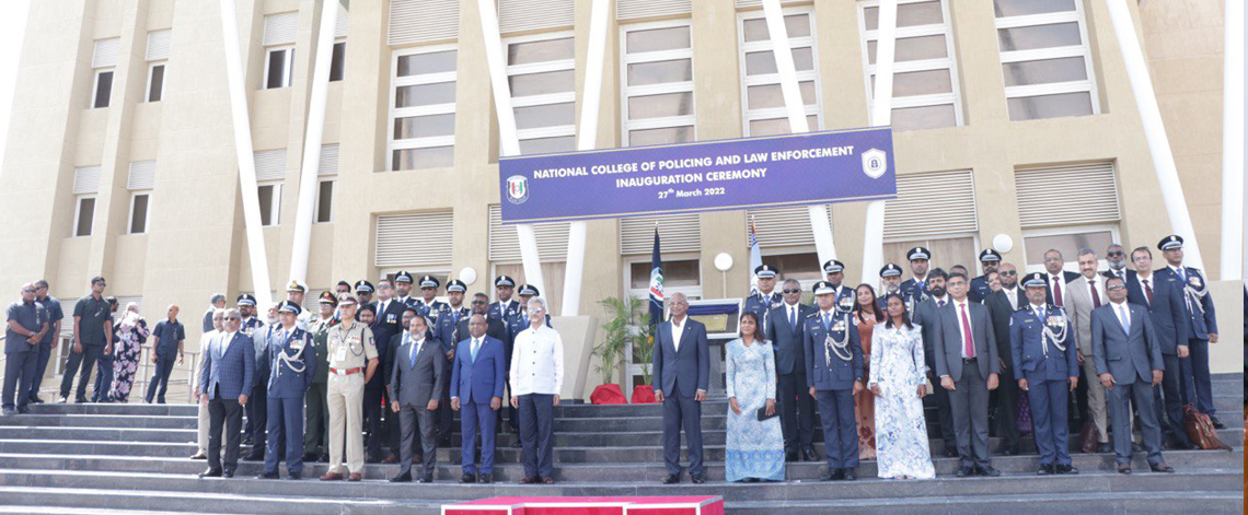 26- 27 Mar, 2022 – EAM along with H.E. President Ibrahim Mohamed Solih jointly inaugurated National College for Policing and Law Enforcement in Addu