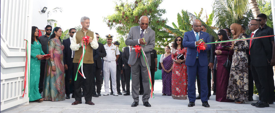26- 27 Mar, 2022 – EAM along with FM Abdulla Shahid jointly inaugurated the ‘Vilunu’ Rehabilitation Facility in Addu