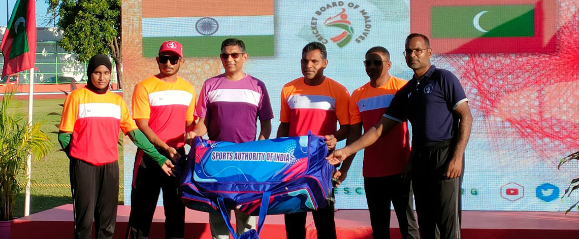 India gifted Cricket Equipment worth MVR 1 million to Cricket Board of Maldives (CBM)