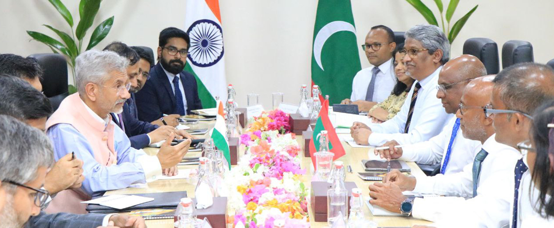 EAM and H.E. FM Abdulla Shahid held Bilateral talks.