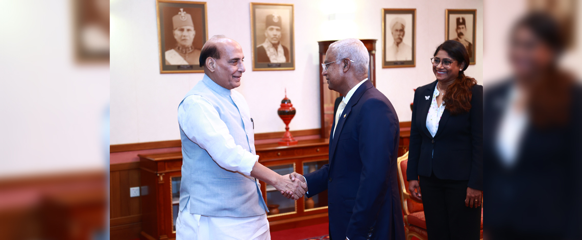 RM Shri Rajnath Singh called on President H.E. Ibrahim Mohamed Solih