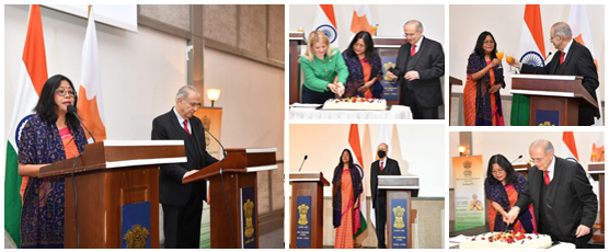 High Commission of India organised an official Reception to commemorate the 73rd Republic Day . The Minister of Foreign Affairs of the Republic of Cyprus, Mr. Ioannis Kasoulides was the Guest of Honour. The event was attended .....