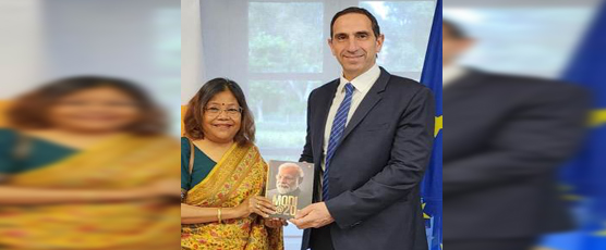 High Commissioner, Mrs. Madhumita Hazarika Bhagat met the Minister of Interior, Mr. Constantinos Ioannou and exchanged views to enhance bilateral cooperation (02 June 2023)